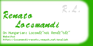 renato locsmandi business card